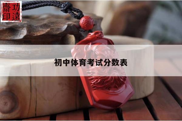 初中体育考试分数表