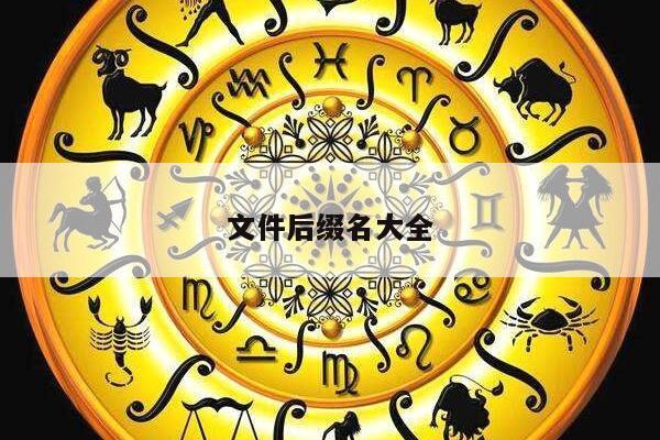 文件后缀名大全