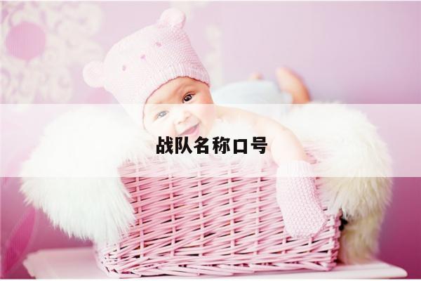 战队名称口号