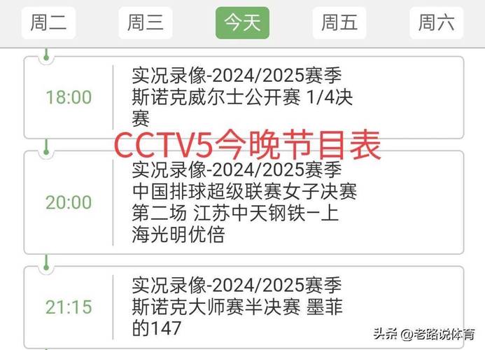 cctv5+体育赛事时间,CCTV5+体育赛事时间表